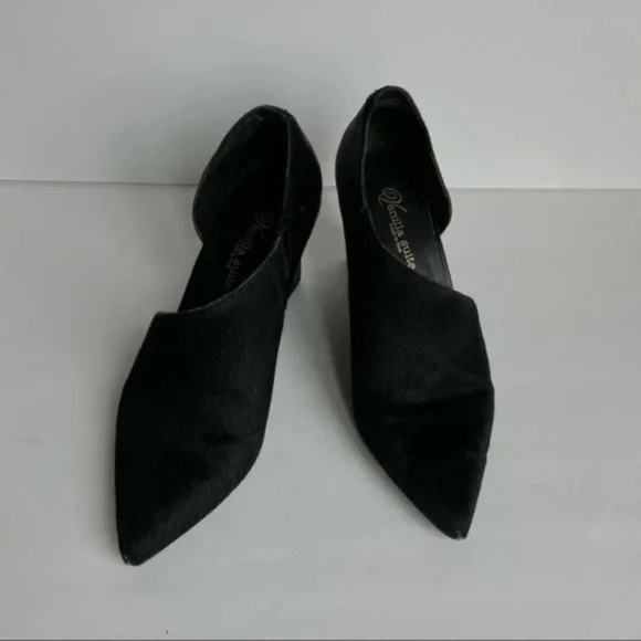 Venilla Suite Pointed Pony Hair Wedge Heels - Picture 1 of 5